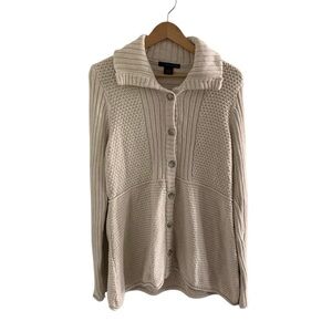 Calvin Klein Jeans Tan/Cream Cardigan with Ribbed Texture